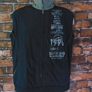 Denin Brand Mens's Jacket Black Sleeveless Size M